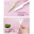 Women's folding eyebrow razor with safety guard - eyebrow shaping tool for makeup - wholesale eyebrow razor factory