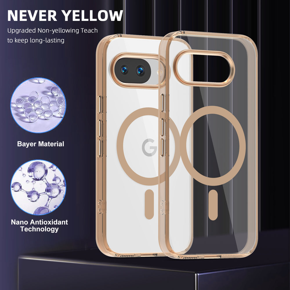 ice color magnetic suction suitable for google 9a charging mobile phone case pixel10 ice mist semi-transparent anti-fall cross-border case