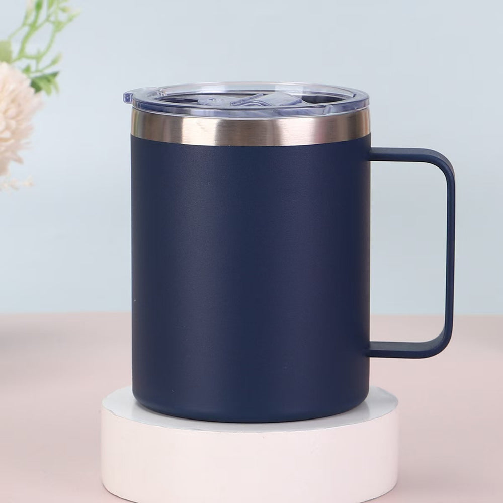Amazon 304 stainless steel mug 12oz minimalist portable insulated tumbler with handle for home and office - wholesale