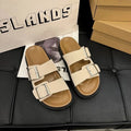 Birkenstock shoes for women cross-border new arrivaloutwearthick sole birkenstock half slippers one-leg lazy soft bottom sandals for women export