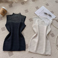 Lazy work clothing style silmsweet knitting vest women's summer sleeveless patchworksense of design topselegant suspender