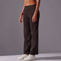 Clearance casual wide-leg yoga pants - tummy control, butt-lifting, outdoor sports trousers - corduroy striped fitness leggings for women