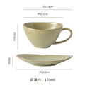 Fruit green-cup and saucer