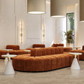 French cream style hotel lobby lounge double-sided sofa - ideal for medical aesthetics, wedding photography studios, clothing boutiques, and beauty salons