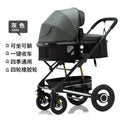 Baby stroller: lightweight, all-weather, full coverage, reclining, mesh breathable, one-button fold, high-view pram