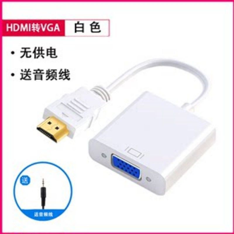 HDMI to VGA Converter with Audio Powered Laptop Monitor Projector Adapter Set Top Box