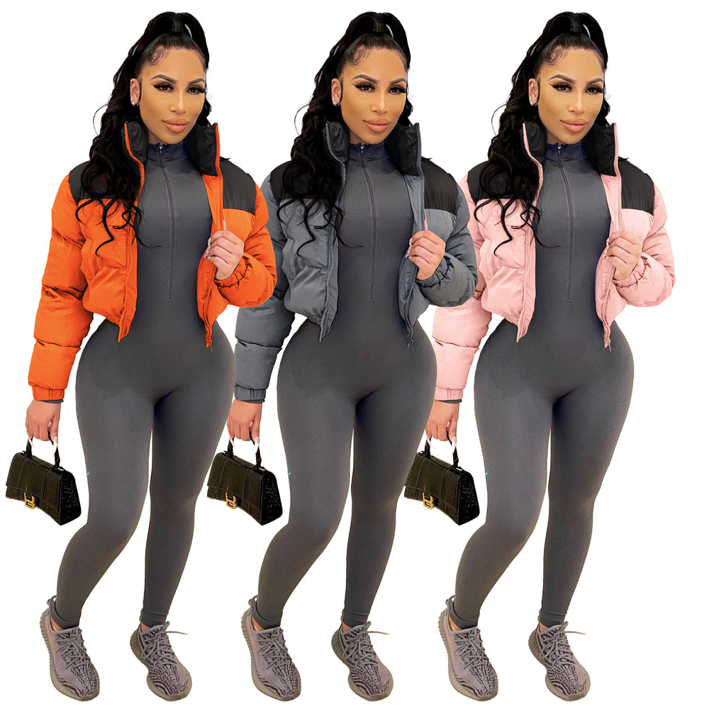 hot seller:  fall/winter trendy women's outerwear - classic cotton-padded jacket, european and american style short women's flight jacket