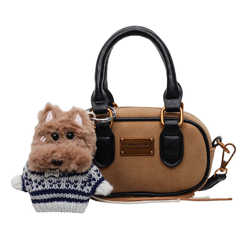 bowling bag for women, korean style, new niche crossbody bag, autumn and winter atmosphere handbag, work and work clothing bag