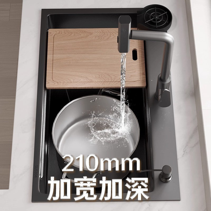 Nojo sink large single slot double slot modified single slot thickened sus304 stainless steel kitchen for home vegetable washing table top middle and bottom