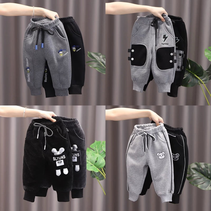 Children's pants:  fall/winter collection - boys' and girls' styles, sizes for toddlers to pre-teens, fleece-lined, warm and sporty. wholesale supply available