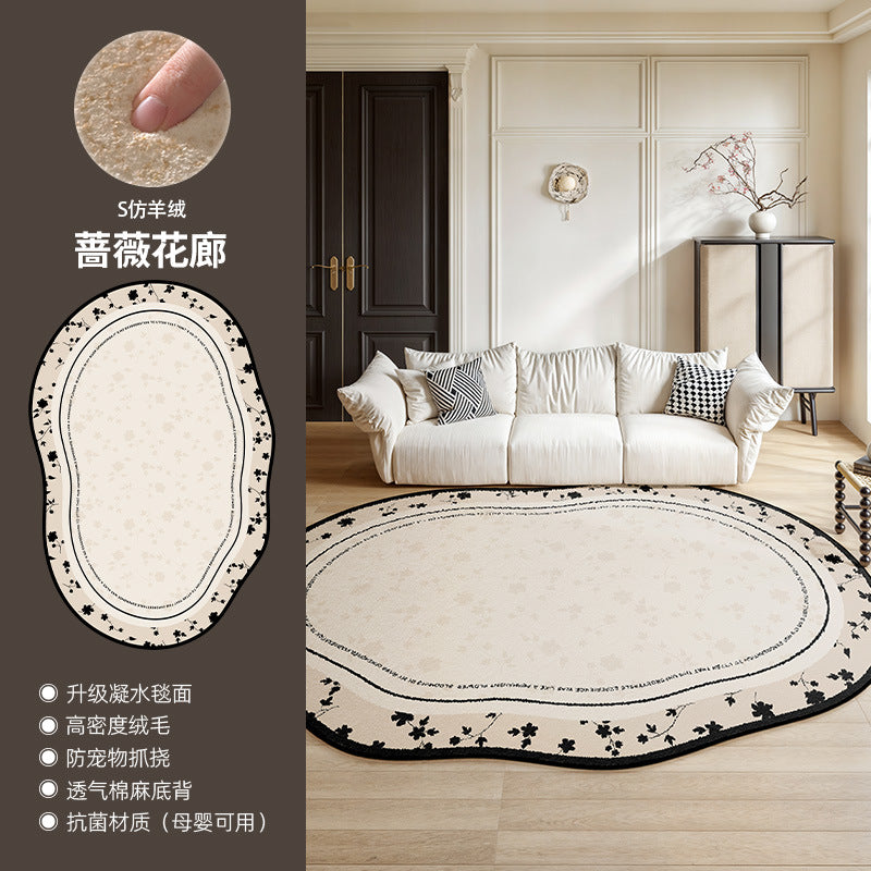 Carpet living room french retronew arrival stain-resistant and easy-care bedside blanket sofa coffee table asymmetrical shaped mat
