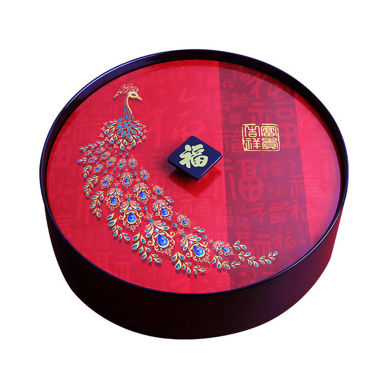 Rotating candy box, living room coffee table, nuts, melon seeds, snack tray, storage box, New Year's Eve home wedding dried fruit box