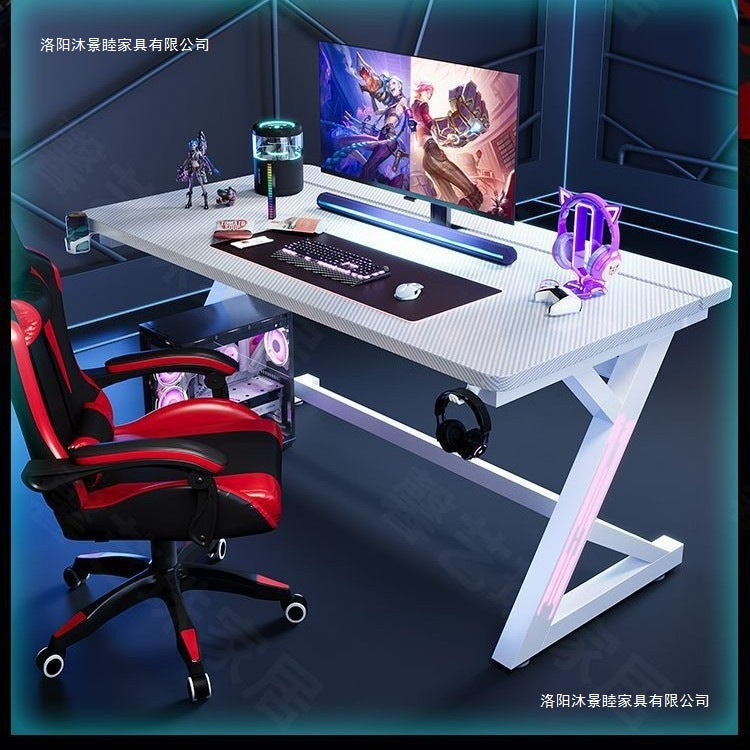S3 style gaming desk - solid wood desktop computer desk for home use - compatible with robotic arms - carbon fiber workstation