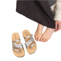 2025 new fashion summer flat sandals women's outdoor vacation versatile bow student beach sandals