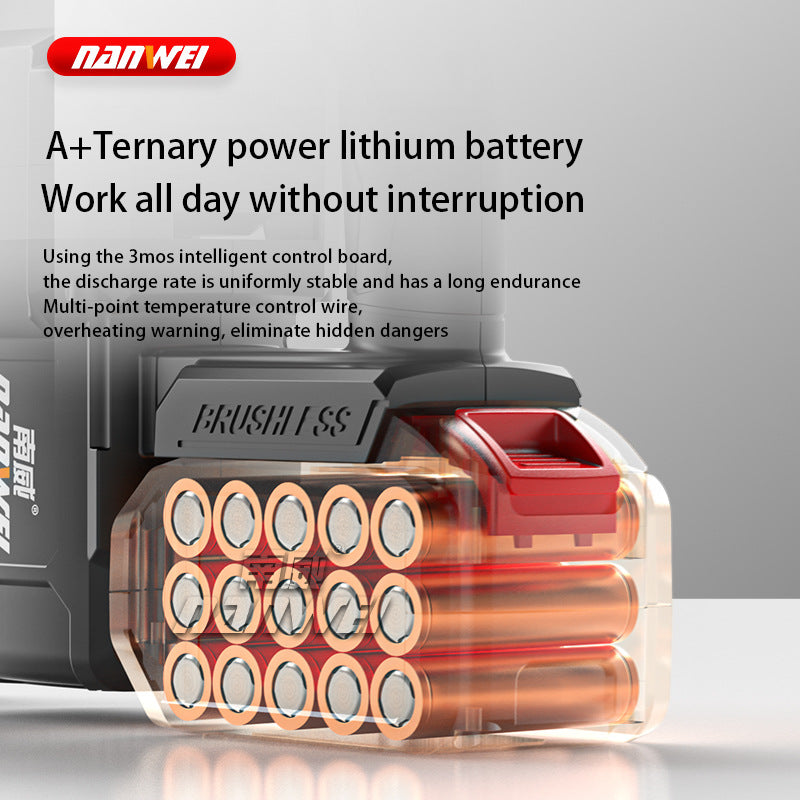 Nanwei lithium electric hammer brushless electric pick high-power concrete electric pick impact drill three-purpose cross-border foreign trade power tools