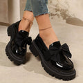 summer new arrival: plus-size women's platform loafers with bow detail - european & american style, round toe, wholesale