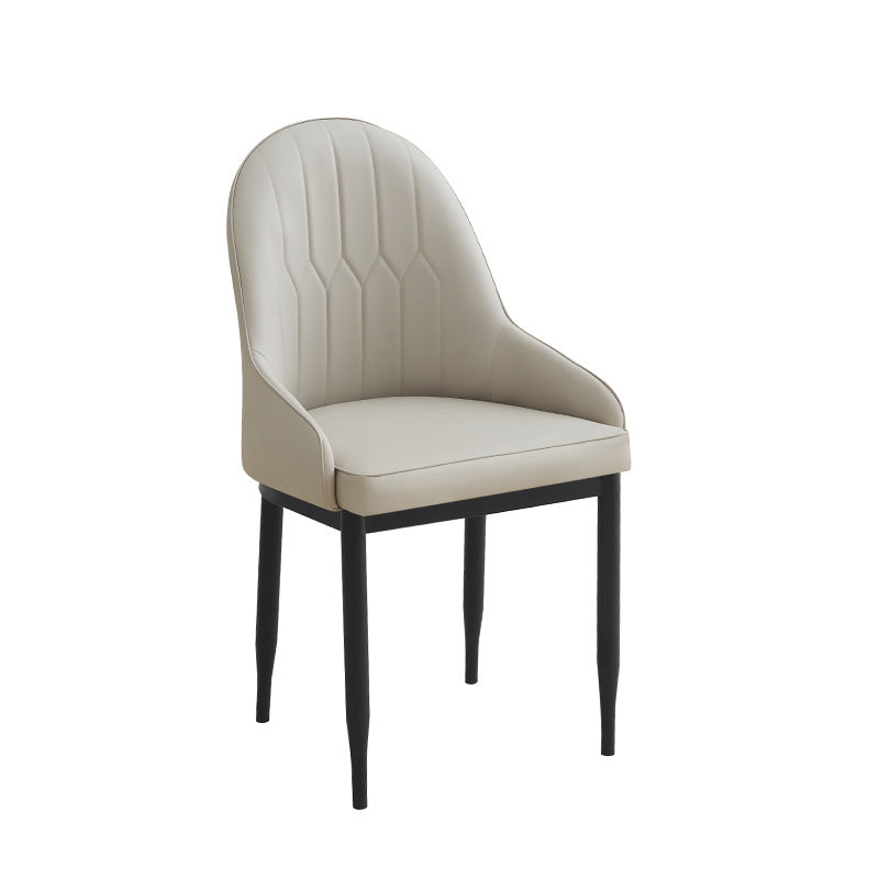 Luxury custom leather stool for home - modern minimalist design, direct from factory, nordic dining chair for living room and dining area