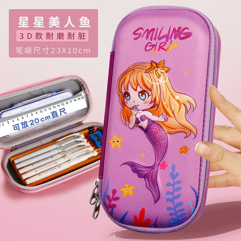 New 3D three-dimensional multi-functional stationery box, children's day gift for primary school students, cartoon large-capacity pencil case creativity