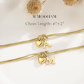 Amazon's new round snake bone fashion 18k gold plated couple friendship letter bracelet factory