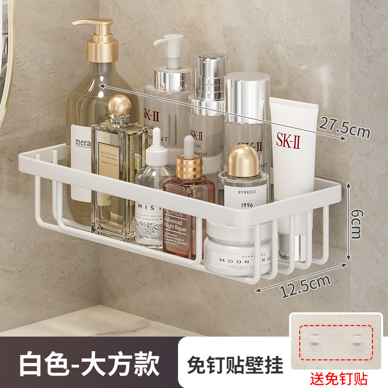 Cross-border non-punching bathroom storage rack set bathroom wrought iron wall-mounted rack wash storage