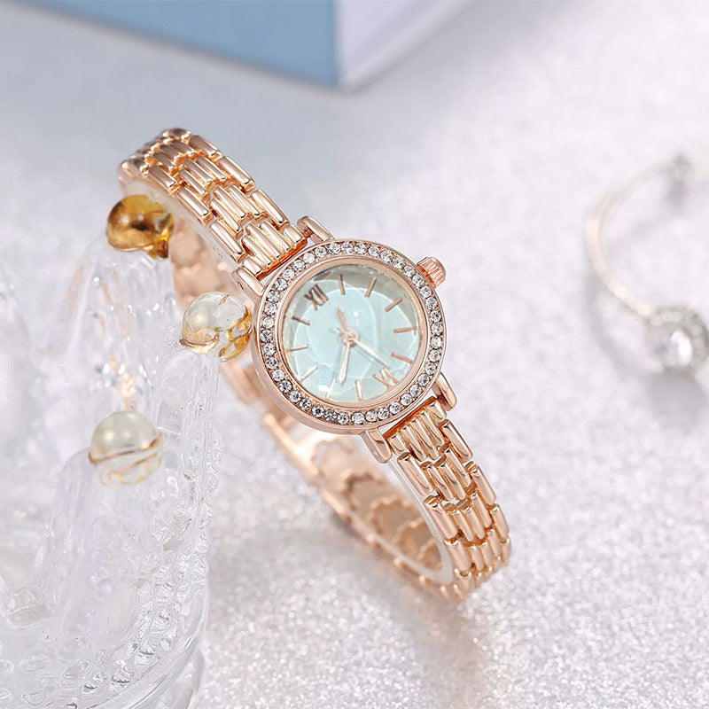 Factory wholesale douyin live broadcast hot selling small gold watch women's small dial accessible luxury watch mother-of-pearl dial