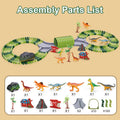 amazon hot-selling dinosaur track car kids' assembly toy, versatile roller coaster electric train wholesale