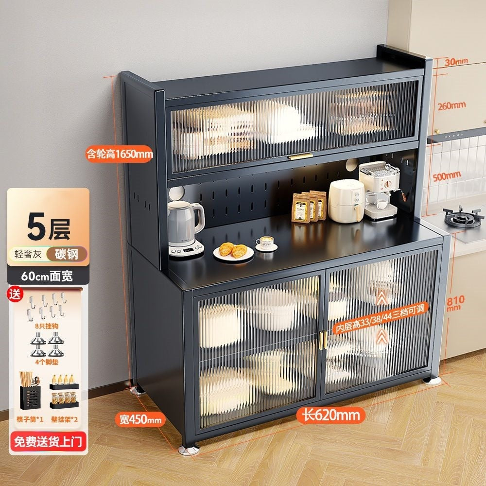 Kitchen storage cabinet multi-functional floor-standing storage rack new balcony for home wall-mounted multi-layer storage cabinet