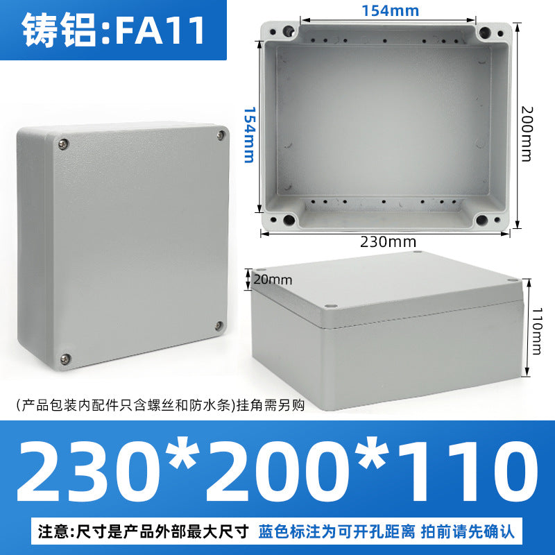 Cast aluminum waterproof box Outdoor waterproof aluminum box Metal box Outdoor terminal box Button box Sealed aluminum waterproof junction box