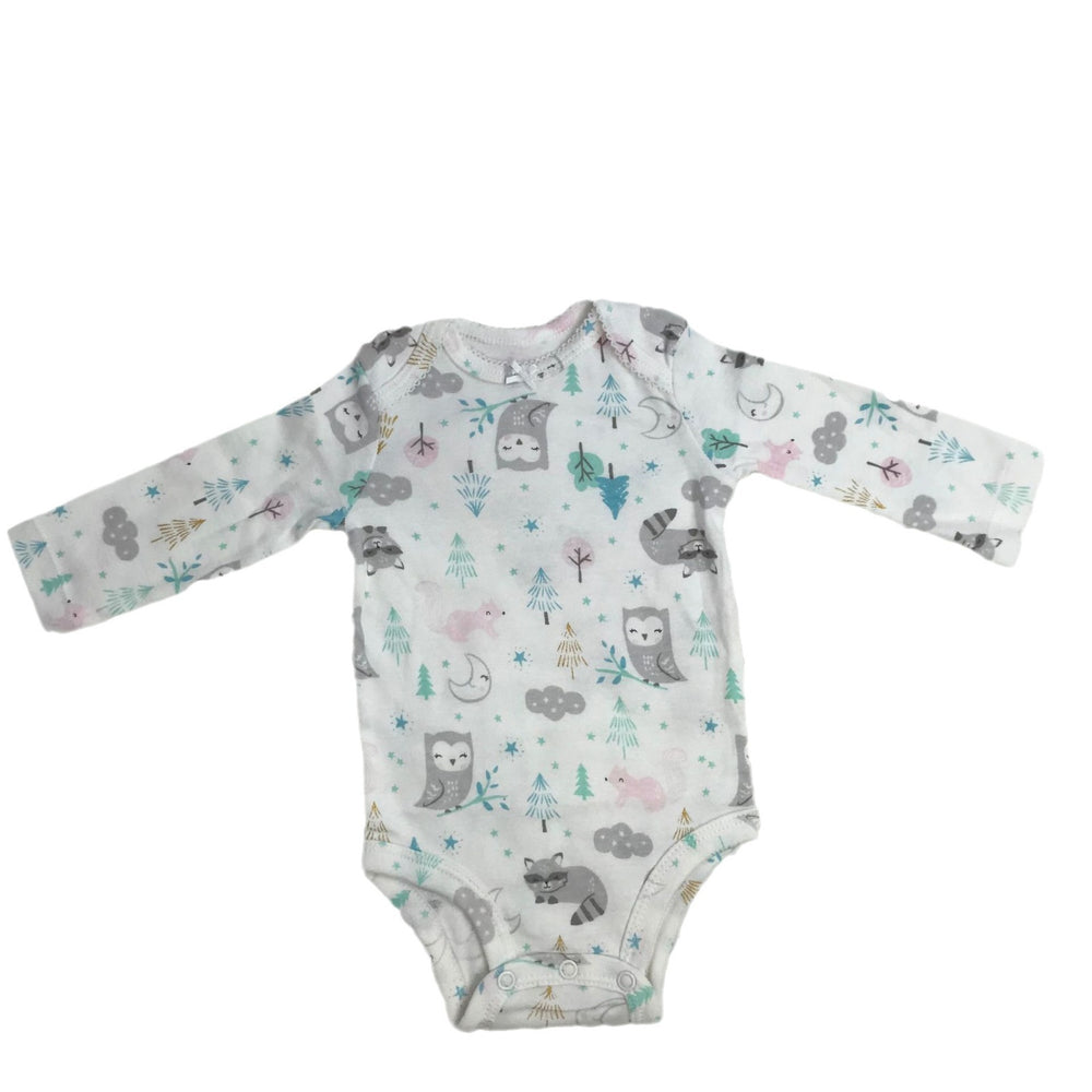Baby girl's autumn clothes, pure cotton class a long-sleeved romper, newborn soft crawling suit, animal print bodysuit