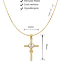 European and american cross-border jewelry creative personalized heart cross necklace, trendy minimalist versatile necklace nks58