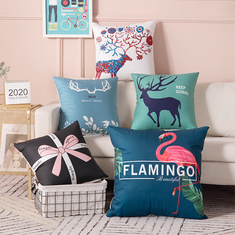 Customized wholesale office car lumbar support short stuffed pillow case bedside pillow photo diy gift cushion