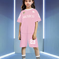wholesale girls' short-sleeve and shorts sets, fashionable spring, summer, and autumn outfits for girls