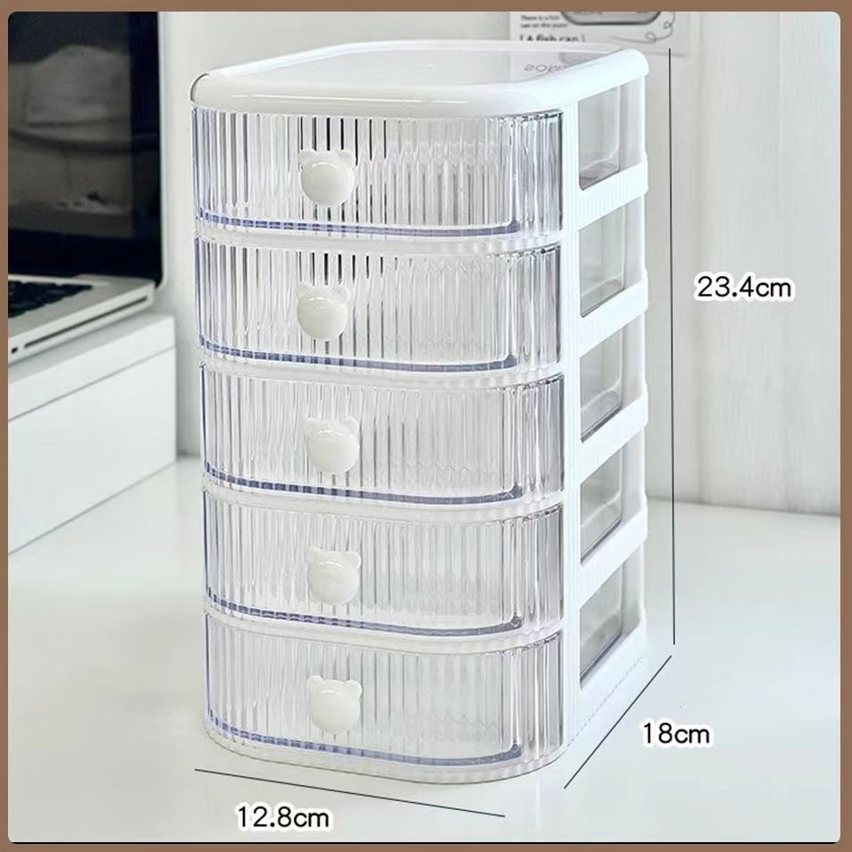 Desktop storage box - ins style drawer organizer for student dorms - multifunctional organizer for stationery, cosmetics, and hair accessories