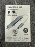 Usb 3.0 splitter, type-c external 1-to-4 car, mobile phone, laptop cross-border hub expansion dock