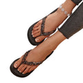 Thick sole flip-flops women's summer outwear 2025 new arrival fairy style rhinestone soft bottom non-slip beach sandals