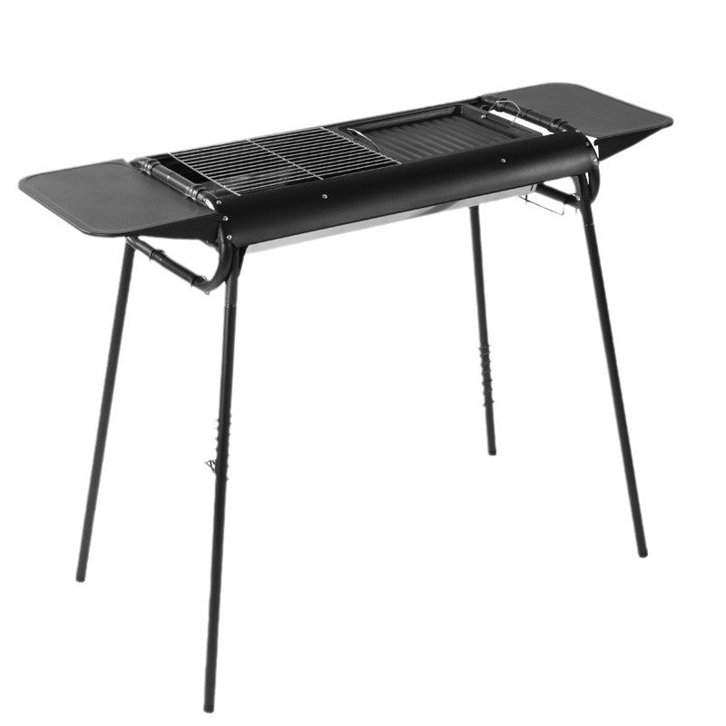 Outdoor bbq grill foldable smokeless bbq grill for homelargethickened bbq portable stainless steel mesh carbon grill