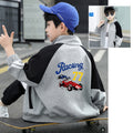 Stylish boys' spring/autumn long-sleeve jacket, middle and young children's autumn jacket, girls' baby zip-up top, children's sweatshirt