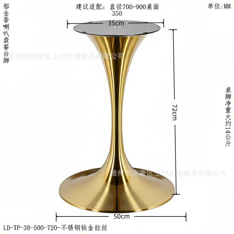 Tulip stainless steel hardware side table hotel b&b project customized light luxury living room corner table factory wholesale