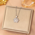 [titanium steel] full diamond cat scratch copper inlaid zirconium necklace for women simple elegant niche high-end cute clavicle chain jewelry