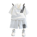 Boys' summer outfit set:  new arrival - stylish and trendy two-piece short-sleeve set for baby boys