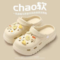 New arrival crocs women's summer 2025 new arrival shit-stepping outwear nurse thick solenon-slip toe cap sandals and slippers for women