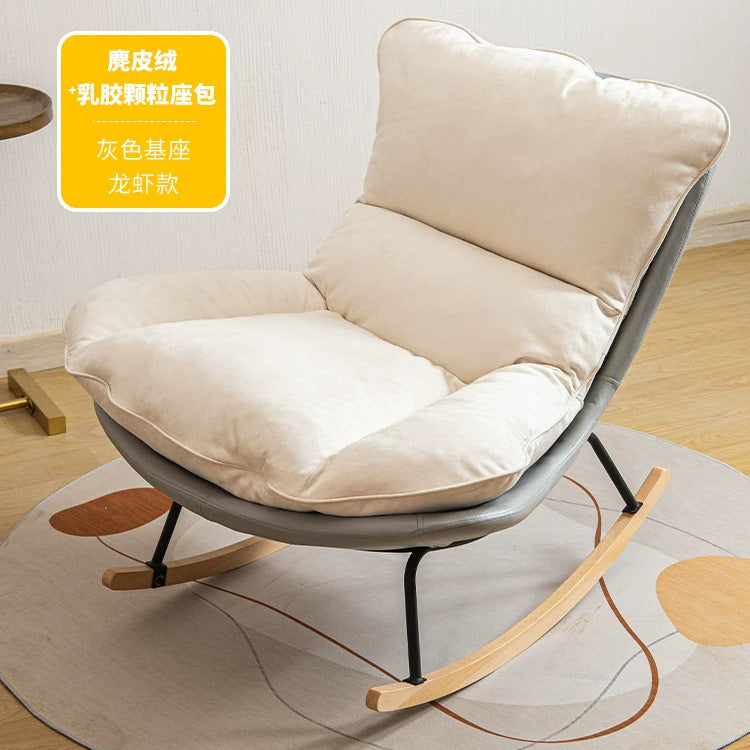 Lazy sofa single balcony lounge chair for homecasual living room accessible luxury leisure chair popular adult nap rocking chair