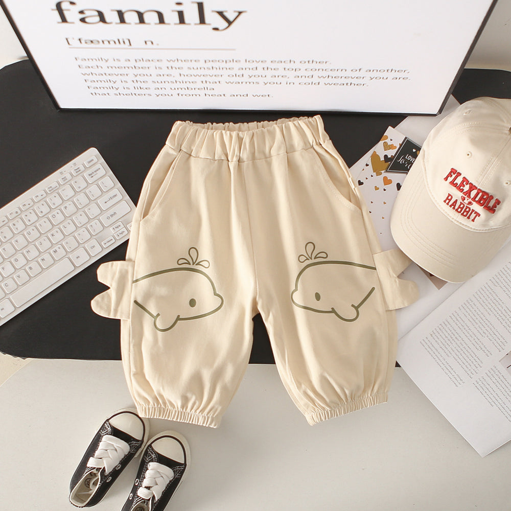 Trendy fashion boys' suit outwear foreign street baby summer thin bloomers jogger pants