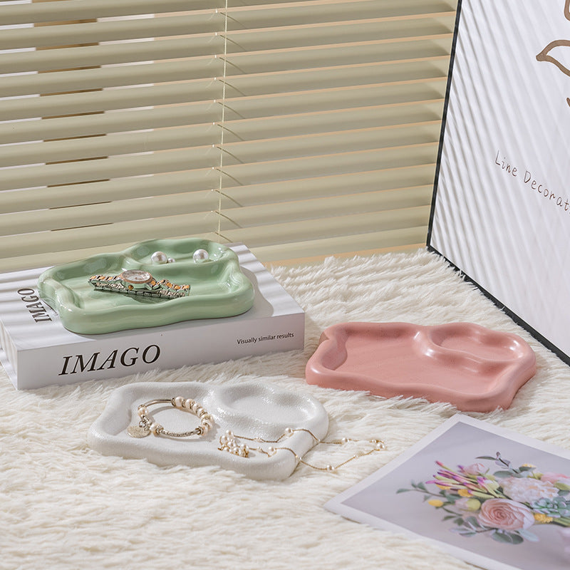 Insaccessible luxury desktop jewelry storage display tray popular photo props good-looking stylish tray storage tray