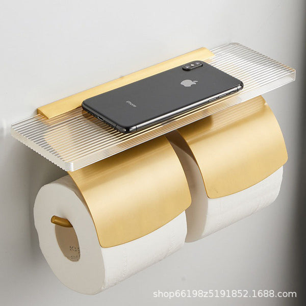 Acrylic toilet tissue holder No punching toilet roll holder toilet carton wall hanging bathroom toilet paper rack
