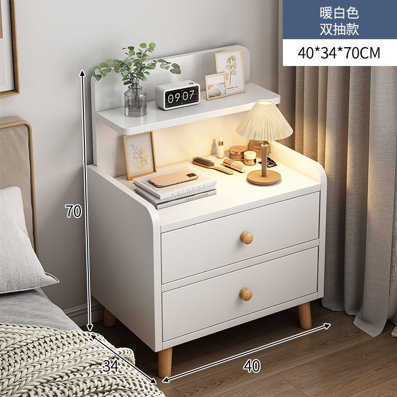 Bedside table bedroom for home widened bedside small cabinet with drawer storage cabinet rental house solid wood scandinavian style