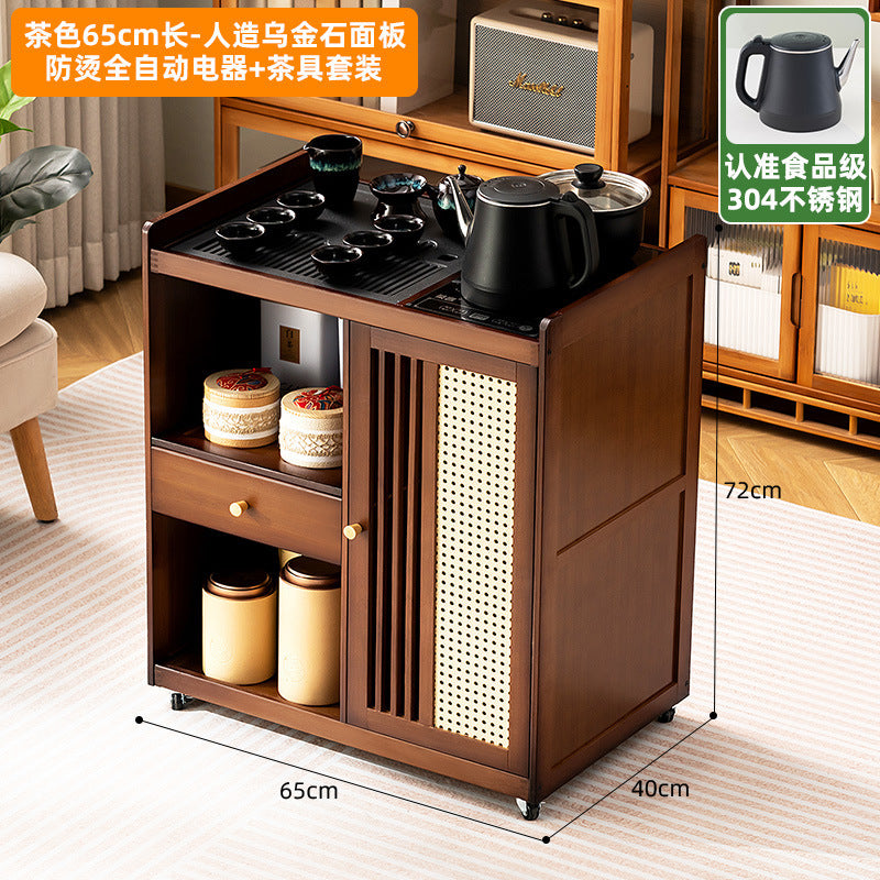 Mobile small tea table tea cabinet for home balcony tea table tea table all-in-one coffee table table tea drinking complete set