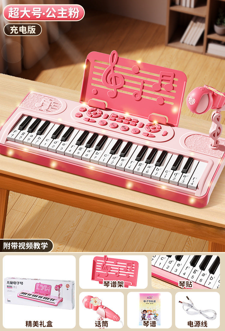 Children's electronic keyboard toy - beginner-friendly piano for baby, educational, girls, home use, musical instrument, birthday gift