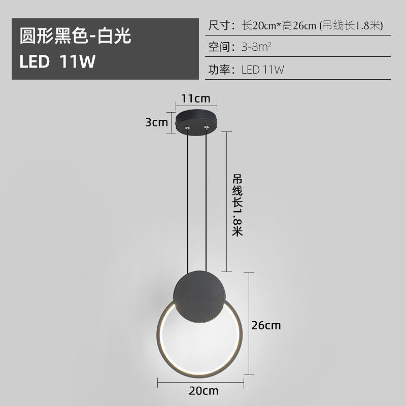 Chandelier bedside indoor bedroom lights ins Internet celebrities Nordic simple creative small personality restaurant bar lighting