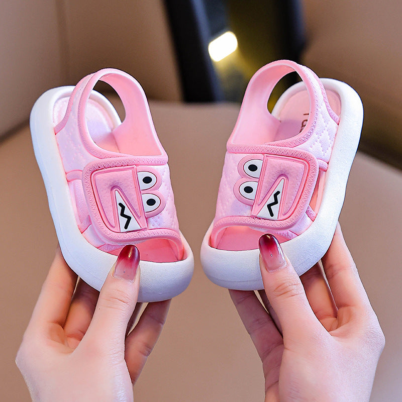 Baby boys' sandals summer girls' plastic anti-spill soft sole non-slip toddler first walker infant sandals 0-1-2-3 years
